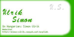 ulrik simon business card